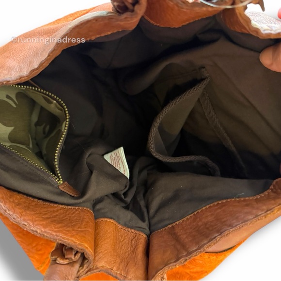 NWT Deadstock Lucky Brand Vintage Y2K Suede Leather Hobo Bag In Brown Rust RARE - Picture 9 of 15
